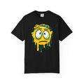 Melting Emoji Graphic Tee — Drippy Yellow Smiley T-Shirt